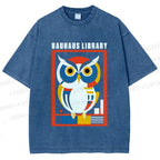 Unisex Bauhaus Library Printed Washed Tee