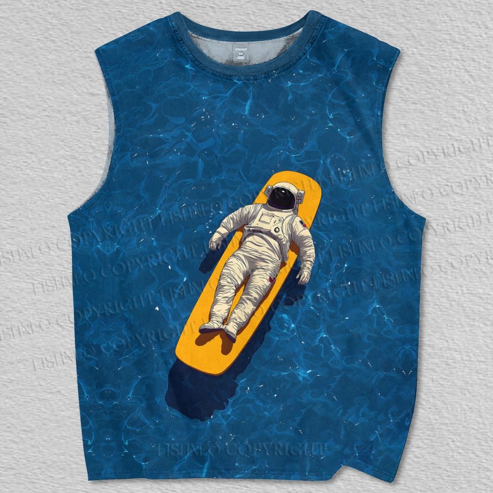 Unisex Chill Weightless Vacation Printed Tank Top
