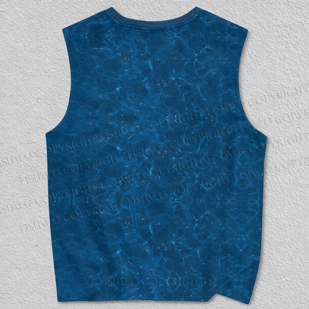 Unisex Chill Weightless Vacation Printed Tank Top