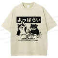 Unisex Drunk Nights With My Pal Printed Washed Tee