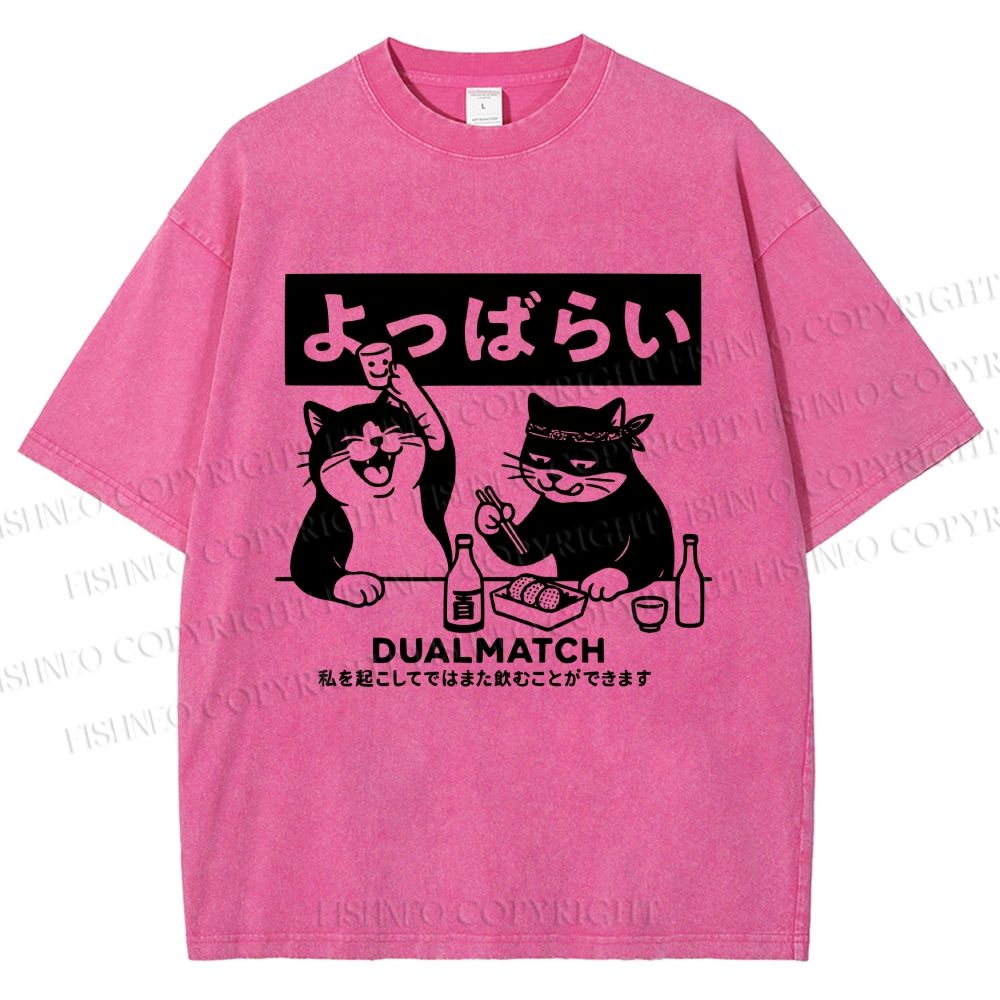 Unisex Drunk Nights With My Pal Printed Washed Tee