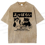 Unisex Drunk Nights With My Pal Printed Washed Tee