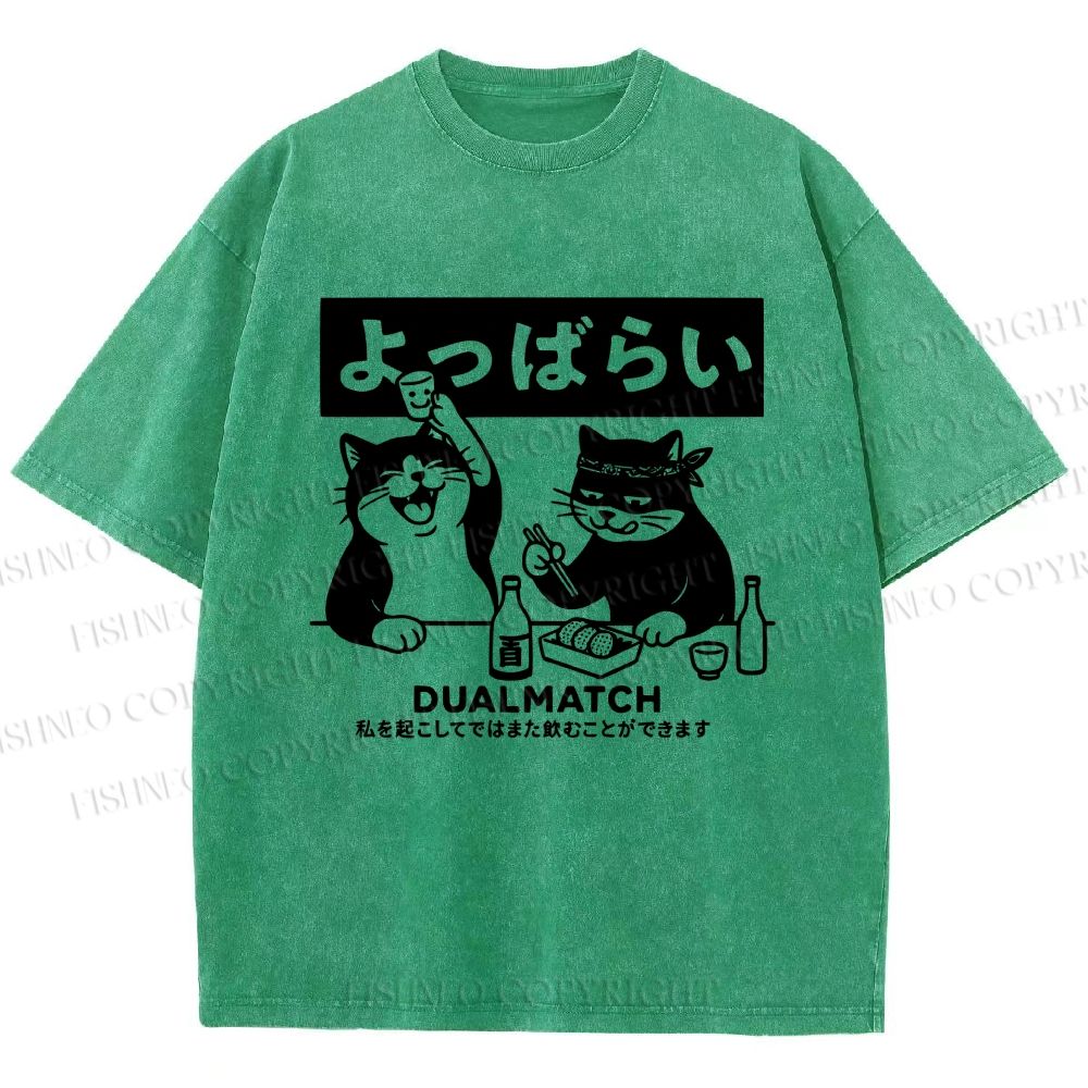 Unisex Drunk Nights With My Pal Printed Washed Tee