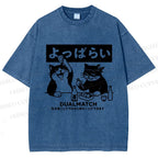 Unisex Drunk Nights With My Pal Printed Washed Tee