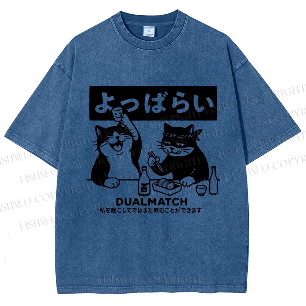 Unisex Drunk Nights With My Pal Printed Washed Tee