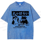 Unisex Drunk Nights With My Pal Printed Washed Tee
