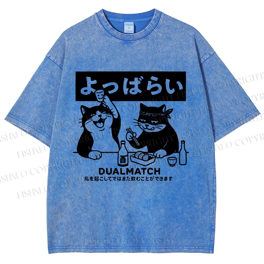 Unisex Drunk Nights With My Pal Printed Washed Tee