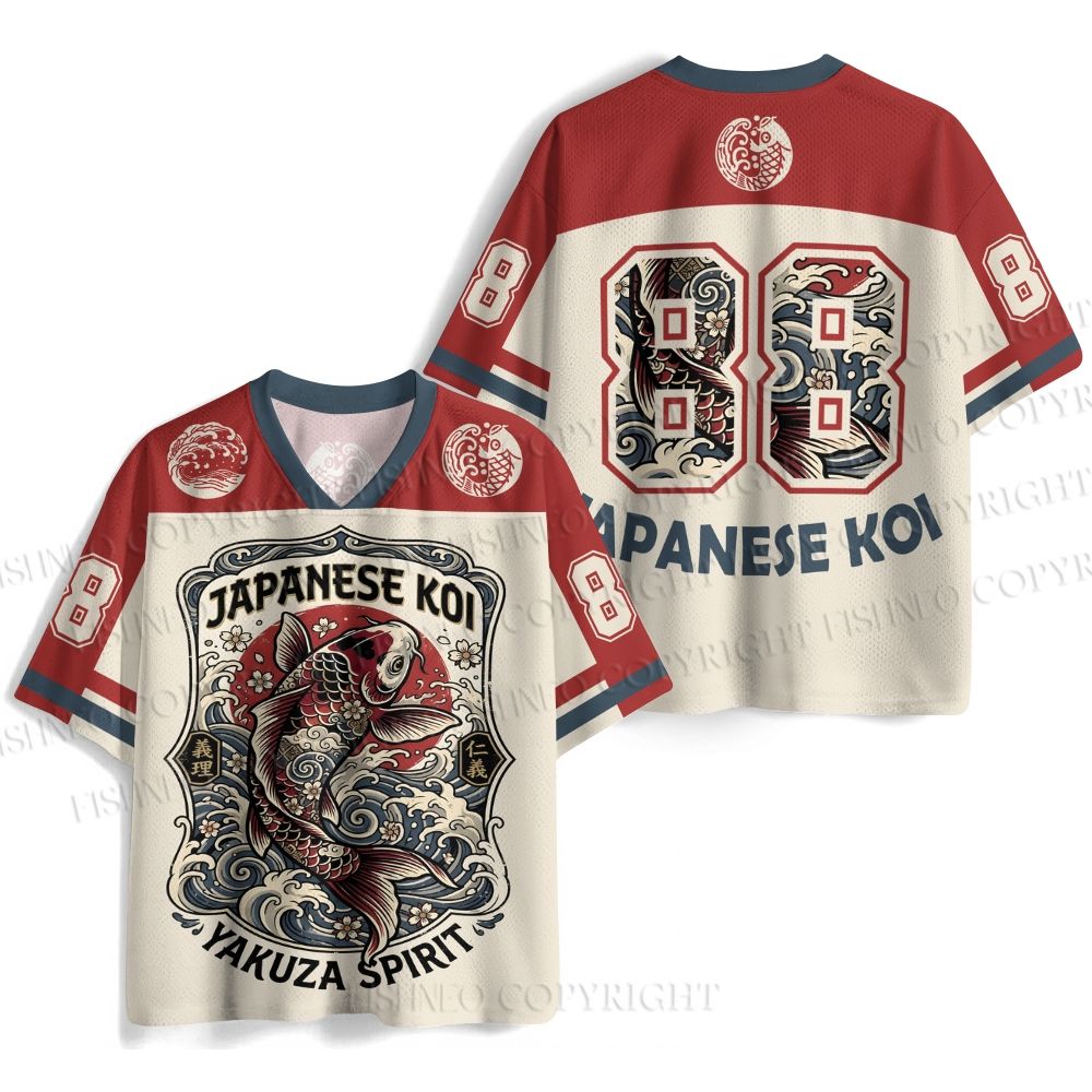Japanese Koi Ukiyo-e Jersey Shirts