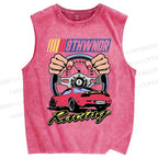 Unisex 8thwndr Racing Printed Washed Tank Top
