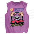 Unisex 8thwndr Racing Printed Washed Tank Top