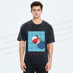 Unisex Beach Ball Summer Printed Washed Tee