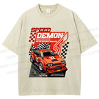 Unisex Speed Demon Printed Washed Tee
