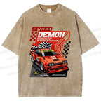 Unisex Speed Demon Printed Washed Tee