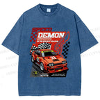 Unisex Speed Demon Printed Washed Tee