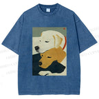 Unisex Dogs Printed Washed Tee