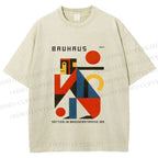 Unisex Bauhaus Monkey Printed Washed Tee