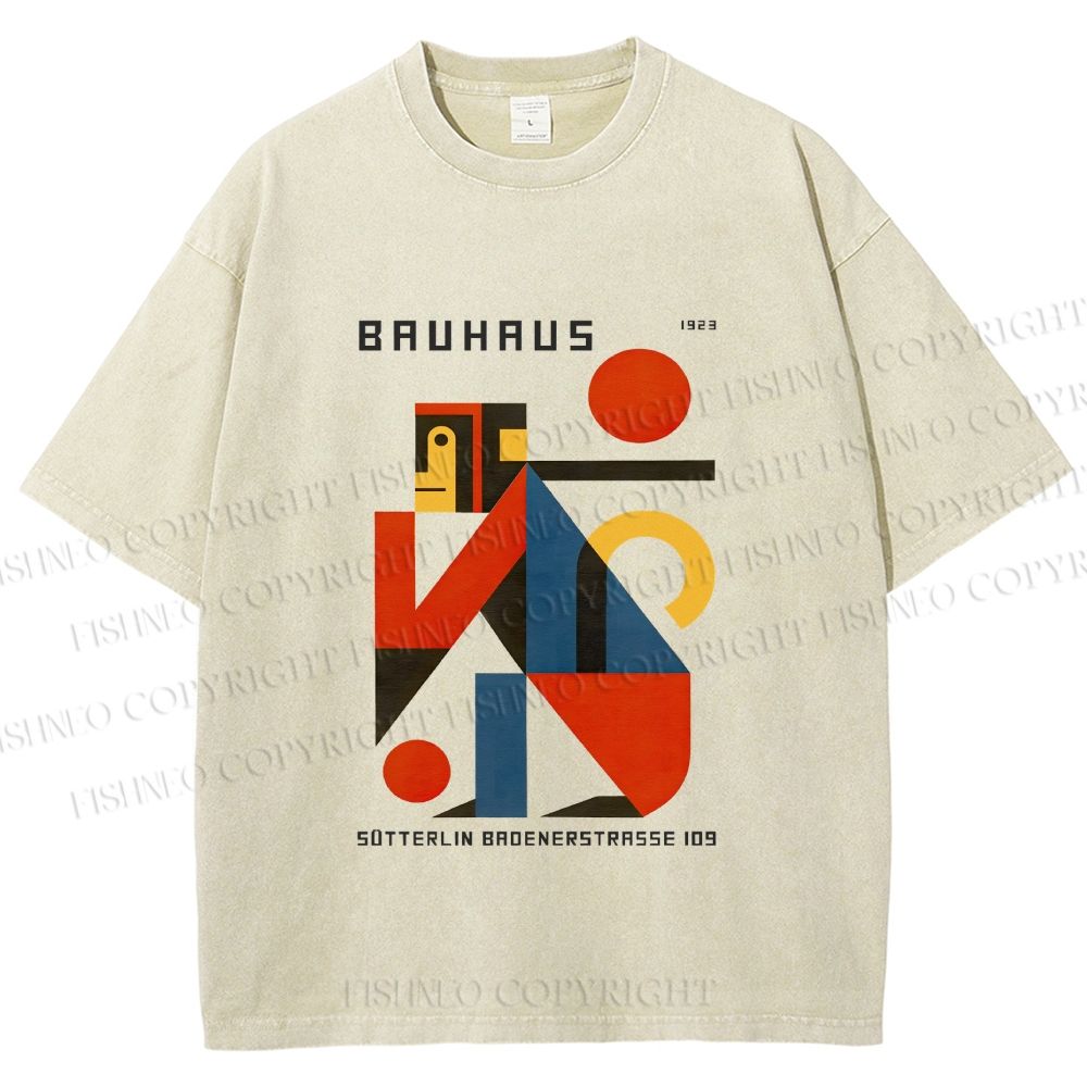 Unisex Bauhaus Monkey Printed Washed Tee