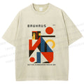 Unisex Bauhaus Monkey Printed Washed Tee