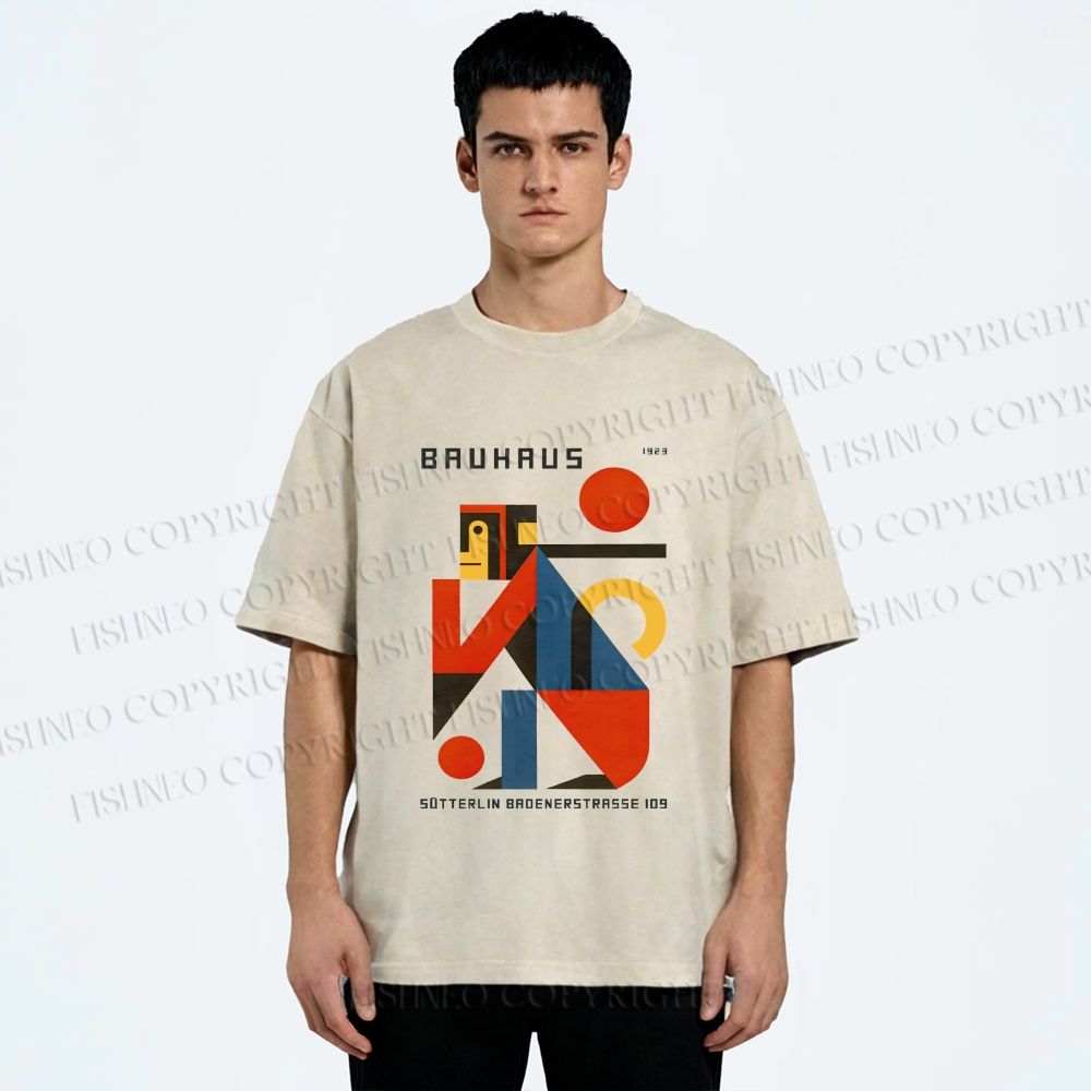 Unisex Bauhaus Monkey Printed Washed Tee