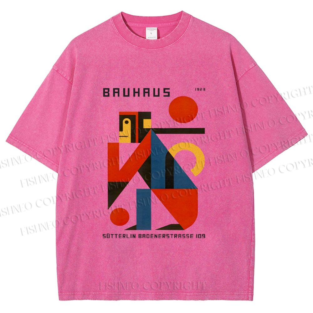 Unisex Bauhaus Monkey Printed Washed Tee