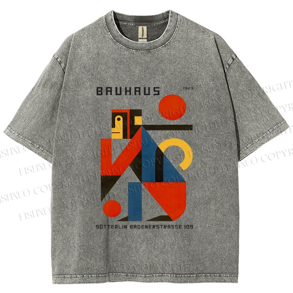 Unisex Bauhaus Monkey Printed Washed Tee