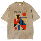 Unisex Bauhaus Monkey Printed Washed Tee