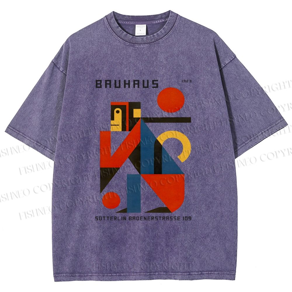 Unisex Bauhaus Monkey Printed Washed Tee