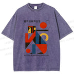 Unisex Bauhaus Monkey Printed Washed Tee