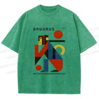 Unisex Bauhaus Monkey Printed Washed Tee
