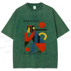 Unisex Bauhaus Monkey Printed Washed Tee