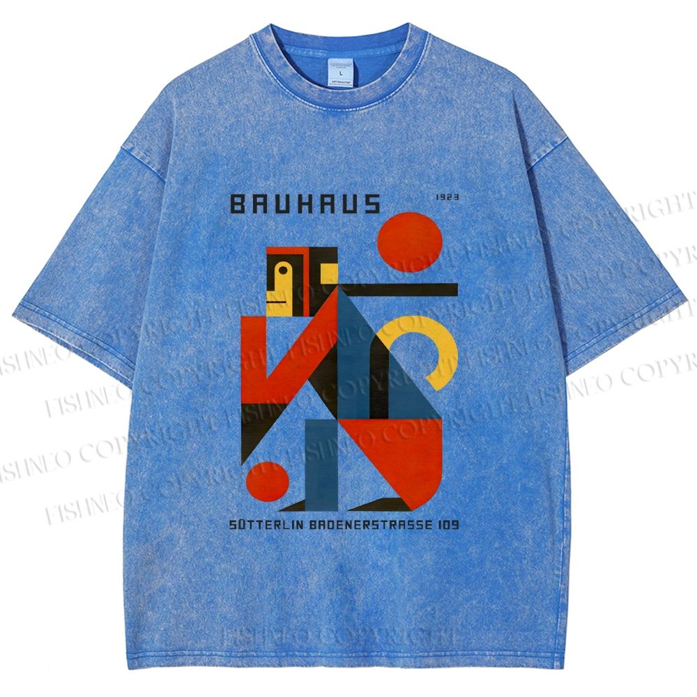 Unisex Bauhaus Monkey Printed Washed Tee