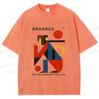 Unisex Bauhaus Monkey Printed Washed Tee