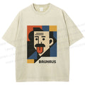 Unisex Bauhasu Einstein Printed Washed Tee