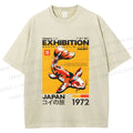 Unisex Koi Fish Osaka Exhibition Printed Washed Tee