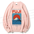 Unisex Japanese Osaka Mount Fuji Printed Sweatshirt