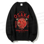 Unisex Drunken Octopus Japan Printed Sweatshirt