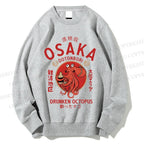Unisex Drunken Octopus Japan Printed Sweatshirt