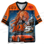 Orange Mazda MX-5 Jersey Shirts