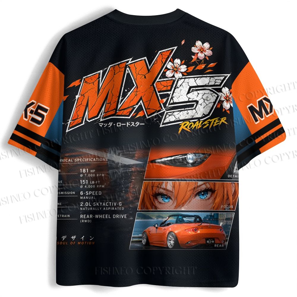 Orange Mazda MX-5 Jersey Shirts