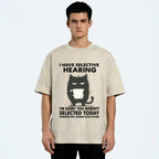 Unisex Selective Hearing Washed T-Shirt