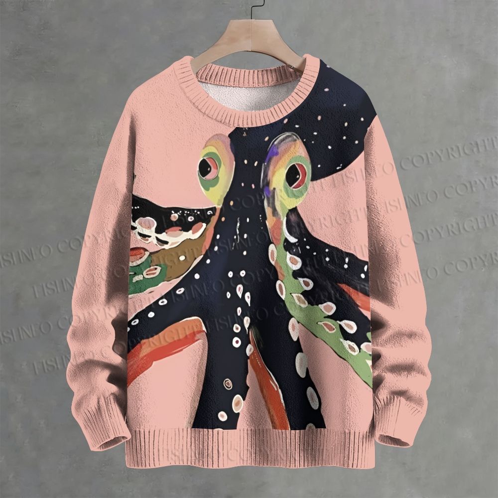 Octopus Crew Neck Sweater