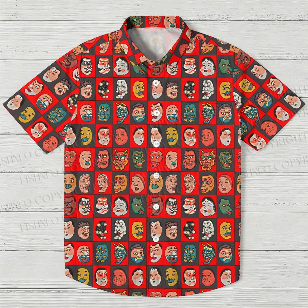 Shinban Men Zukushi Hawaiian Shirt