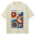 Unisex Ramen Printed Washed Tee