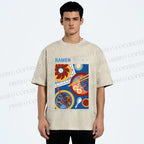 Unisex Ramen Printed Washed Tee