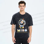 Unisex Joan Miró Abstract Art Printed Washed Tee