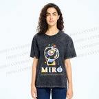 Unisex Joan Miró Abstract Art Printed Washed Tee