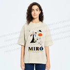 Unisex Joan Miró Abstract Art Printed Washed Tee