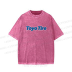 Unisex Japanese Car Printed Washed Tee
