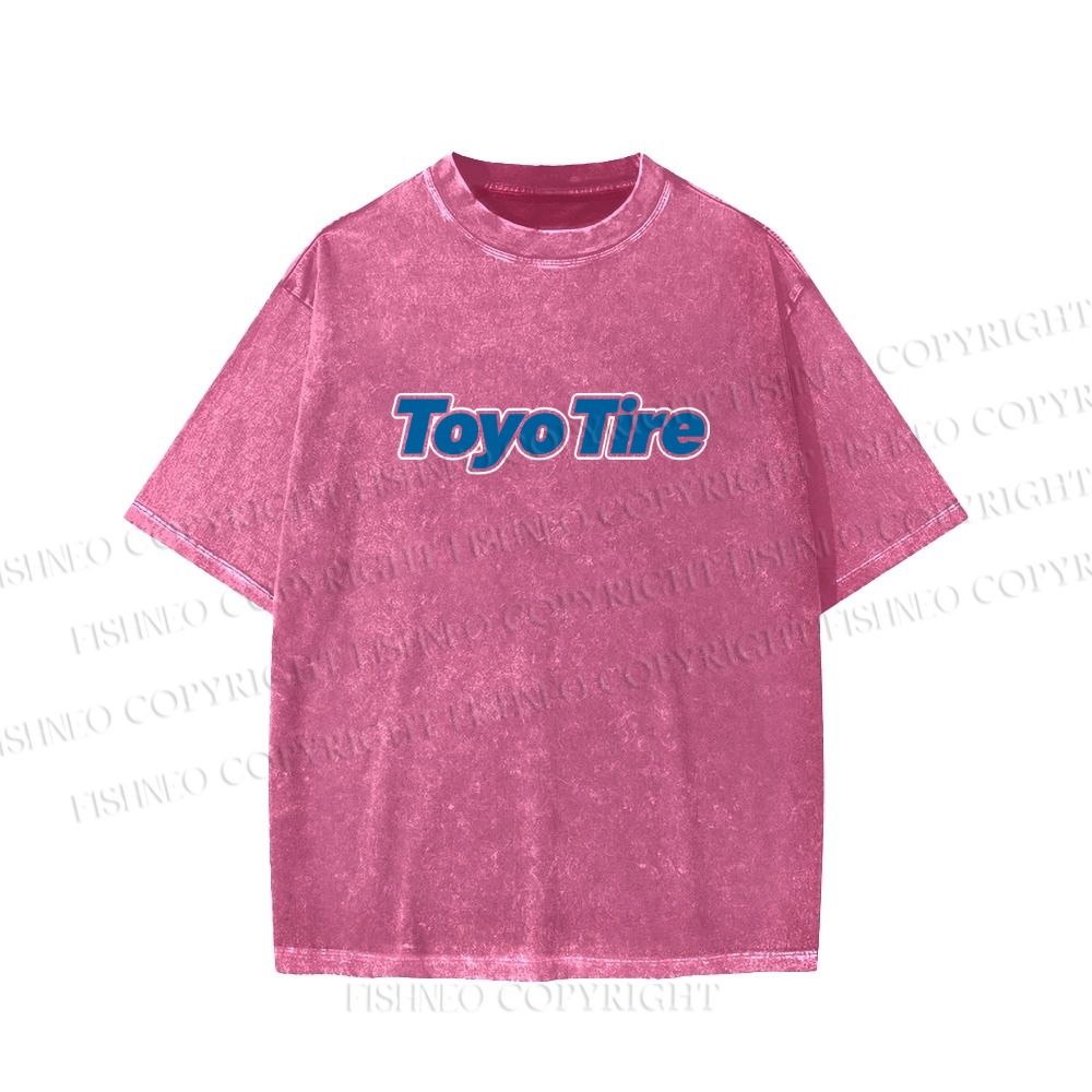 Unisex Japanese Car Printed Washed Tee