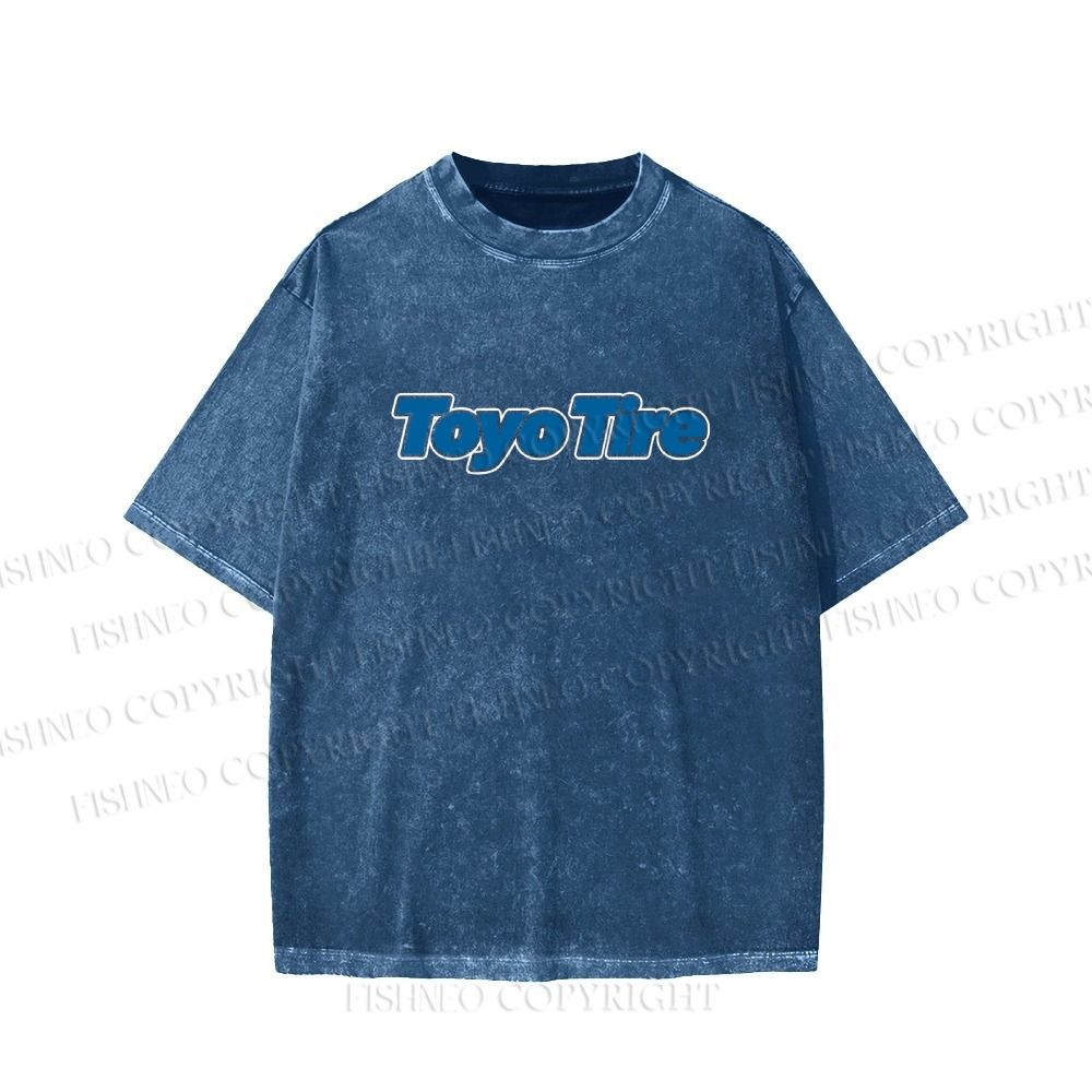 Unisex Japanese Car Printed Washed Tee